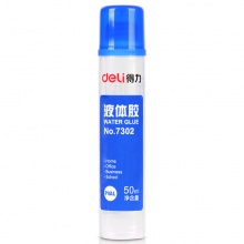 得力（deli）7302液体胶普通实用型液体胶水强粘性（无色）办公用品单支装